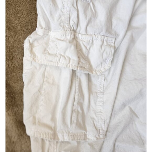 True Religion Womens Military Cargo Pants 26 White Straight Adjustable Waist/Leg - Picture 4 of 16